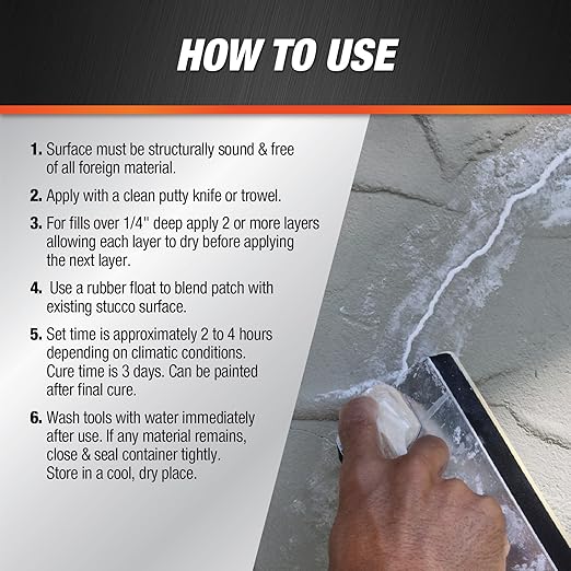 Dap 10504 All-Purpose Ready-to-Use Stucco Patch, 1-Quart