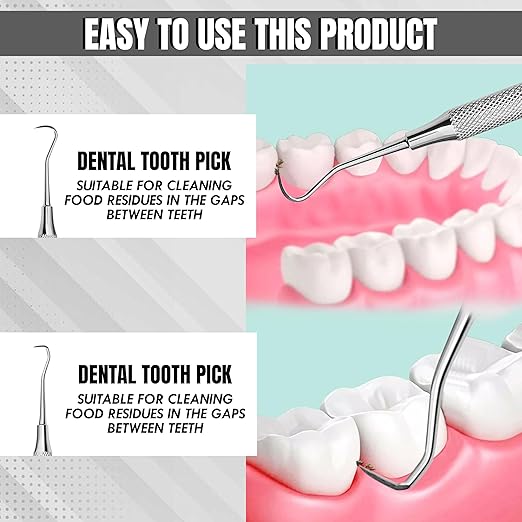 Professional Dental Tools |Tartar Scraper for Dentist, Personal Use and Pets | Plaque Remover for Teeth, Premium Oral Care Double Ended Hollow Scaler | U5/33 Japanese Stainless Steel