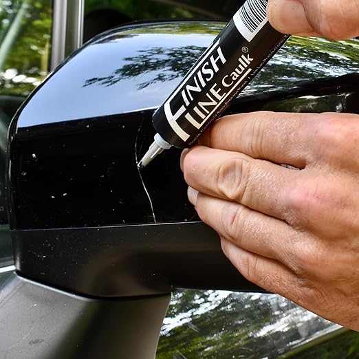 – Acrylic Urethane Elastomeric Sealant – Pre-Filled Precision Caulk Gun – Black – 1 oz Tube – Flexible & Durable Sealant for Trim, Baseboards, and Small Cracks *Dries Gloss Black