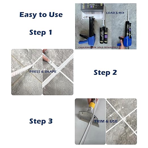 Epoxy Grout Pale Brown 13.5 fl oz ｜Water & Stain Resistant & Zero Maintenance｜1:1 Auto-Mix Technology｜24hr Ready-to-Use｜Perfect for Shower Kitchen Pool | 10 Pearl Finishes for Tile & Stone