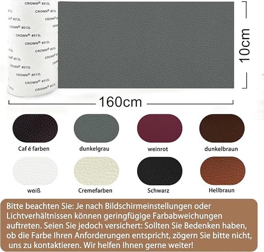 Leather Repair Tape,3.9 x 63 Inches Self Adhesive Leather Repair Patch,Vinyl Leather Repair Kit for Furniture,Couches,Car Seats,Sofas,Office Chairs, Gray