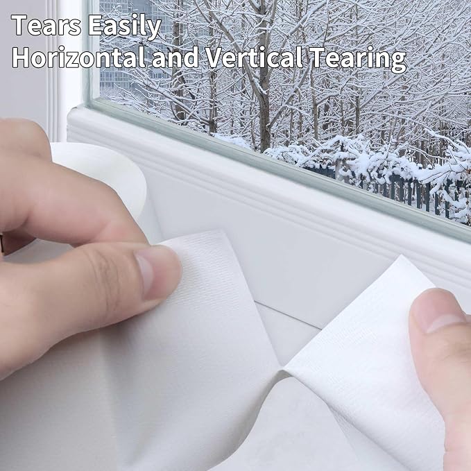 Heavy Duty Single Side Duct Tape,2in x66FT,Strong Adhesive High Strength,Versatile Mesh Adhesive Tape for Easy Sealing, Repairing and Bonding Indoors and Outdoors,White