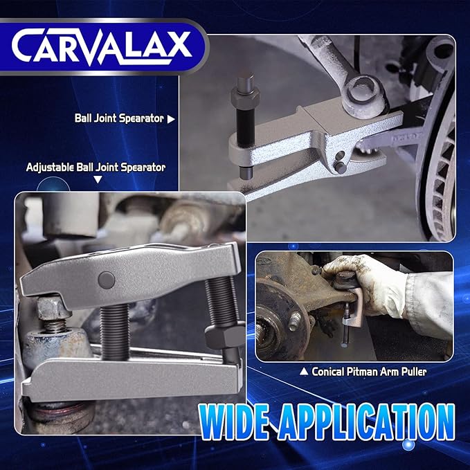 CARVALAX 3-in-1 Ball Joint Separator, Front End Service Tool Kit for Tie Rob Removal, Pitman Arm Puller, Cars SUVs Pickup Trucks Automotive Tools