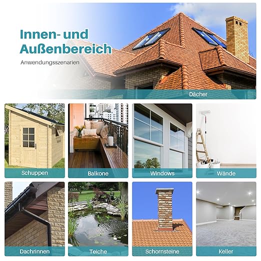 Transparent Waterproof Adhesive 8000g, Invisible Waterproof Agent Repair Leaks for Roofs, Gutters, Walls, Foundations; Indoor and Outdoor Water Proof Sealant Coating