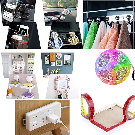 3M Double Sided Tape 2in x 16.5ft, Mounting Tape Heavy Duty, Removeable PE Foam Tape Strips, Strong Adhesive Tape Waterproof Free Damage for Paint Wall Picture Hanging Poster