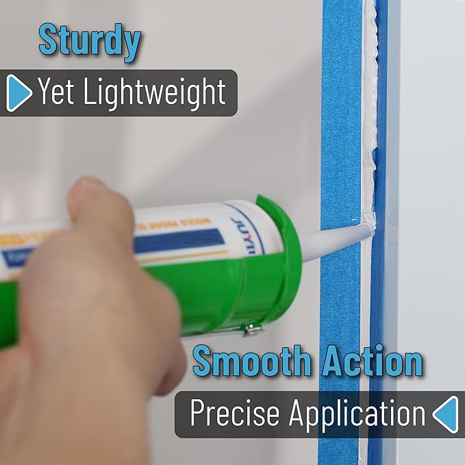 Bates- Caulking Silicone Gun, 10:1 Thrust Ratio, Hand Caulking Guns, No Drip