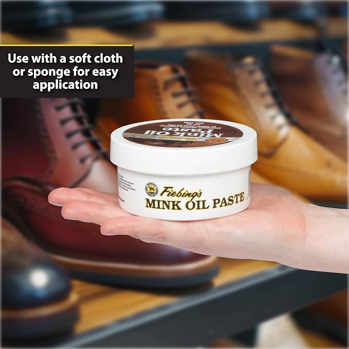 Fiebing's Mink Oil for Leather Boots (2 Pack, 6 oz Each) - Leather Cleaner & Conditioner - Waterproof, Preserve, Soften All Smooth Leathercraft & Vinyl - Prevents Salt Stains On Couch, Shoe, Purse
