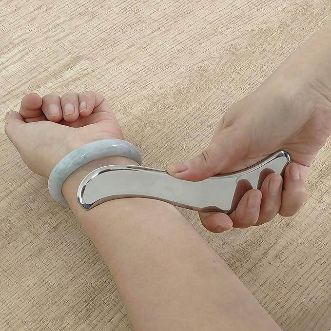 BYYDDIY 6.3 inch Stainless Steel Gua Sha Tool & Muscle Scraper Tool & Gua Sha Facial Tools (S.S)