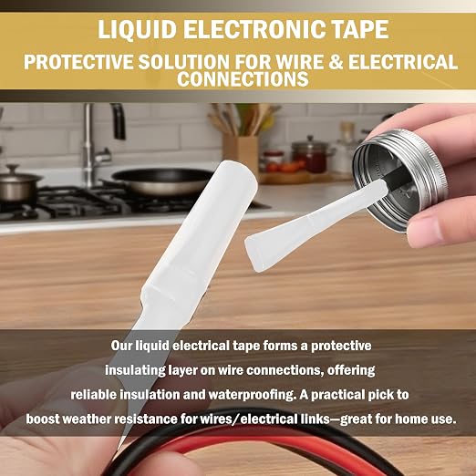 Liquid Electrical Tape Waterproof, 150ml Liquid Tape for Wire Insulation & Repair, Fast Drying Flexible Electrical Sealant, Heat Resistant Liquid Electrical Tape for Outdoor Indoor Use