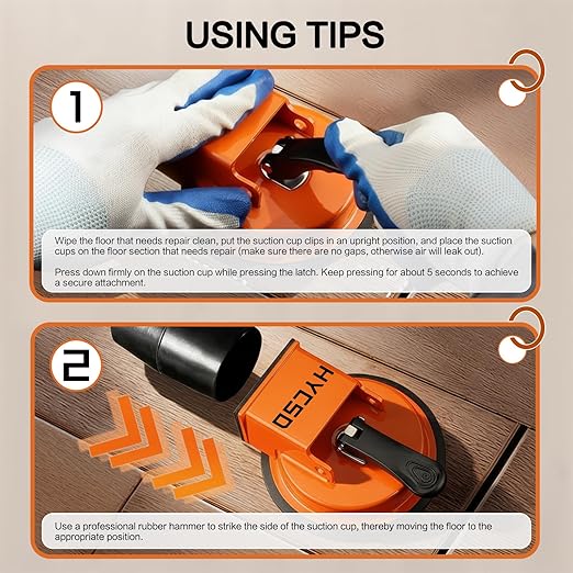 Floor Gap Fixer Tool, Heavy Duty Laminate Floor Repair Kit, Floating Floor Gap Closer with Enhanced Suction Cup, Professional Plank Puller for Vinyl, Hardwood, & Tile Flooring Repair