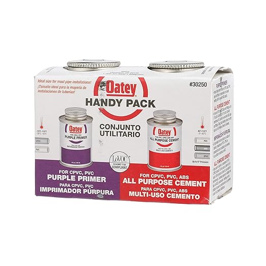 Oatey 4 Oz. All-Purpose ABS, PVC & CPVC Clear Cement & Purple Primer Handy Pack - 1 Each