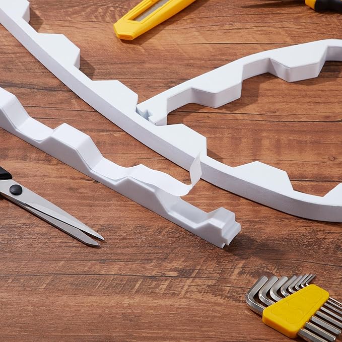 10 Pcs 3ft Octagonal Foam Closure Strips for Metal Roofing Weatherproof Self Adhesive White Strips Seals Gaps in Corrugated and Panel Roofs for Summer Roof Maintenance Repair Hurricane Protection