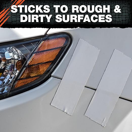 T-REX Tape Heavy Duty Duct Tape with UV Resistant & Waterproof Backing for Ferociously Strong Repairs, 1.88" x 50 yd, White, 1 Roll