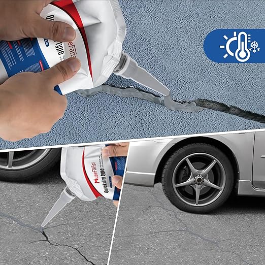 Slab Concrete Crack Waterproof Repair Sealant, Concrete Crack Filler, Quick-Drying Sealing Adhesive,Weather-Resistant Caulking Glue (4 pcs)