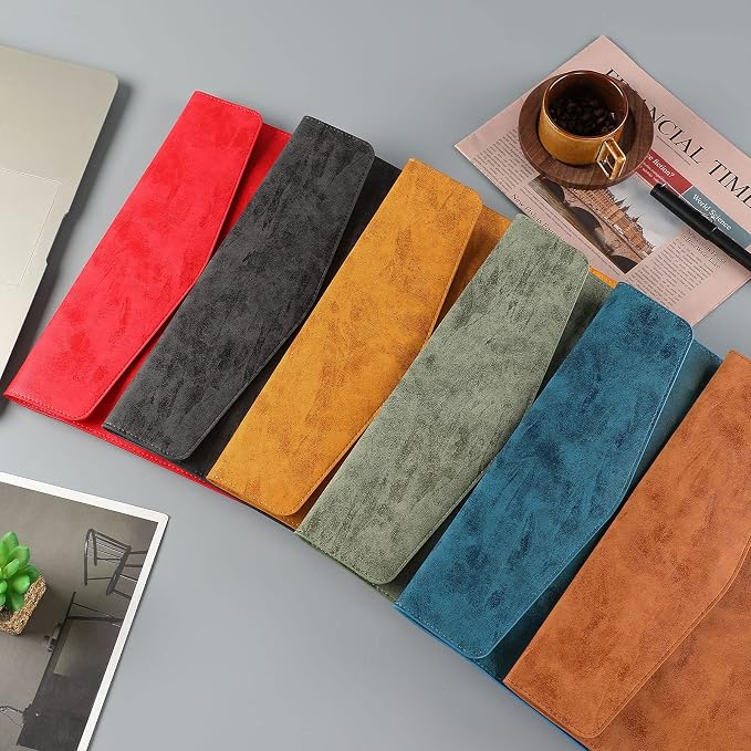 PU Leather A4 File Folder Document Holder Waterproof Portfolio Envelope Folder Case with Snap Closure Army-Green
