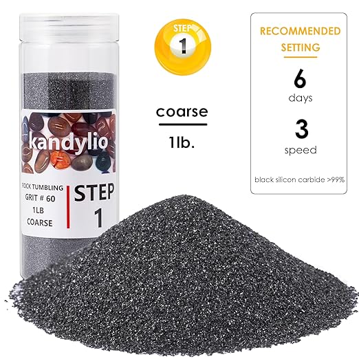4 Pounds Rock Tumbler Grit Kit Polish Upto 30LBS Rocks Silicon Carbide & Aluminum Oxide Polishing and Tumbling Abrasive Media for Any Rock Tumbler Polisher