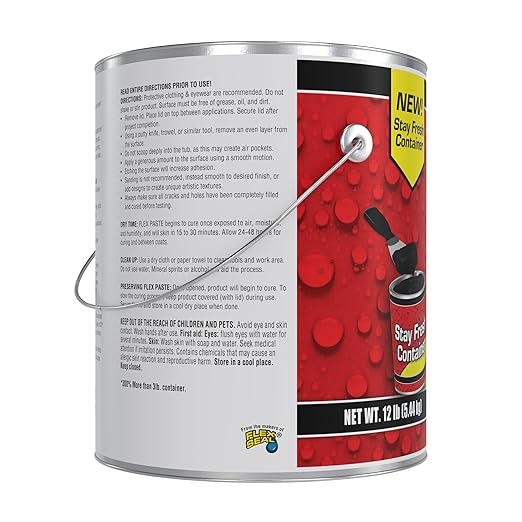 Flex Paste, Waterproof Paintable Putty, Spackle Sealant, Fill Gaps Cracks Holes - Block Out Water and Air - UV Resistant - Walls, Drywall, EPDM, Concrete, Roof, RV Repairs, Black, MAX