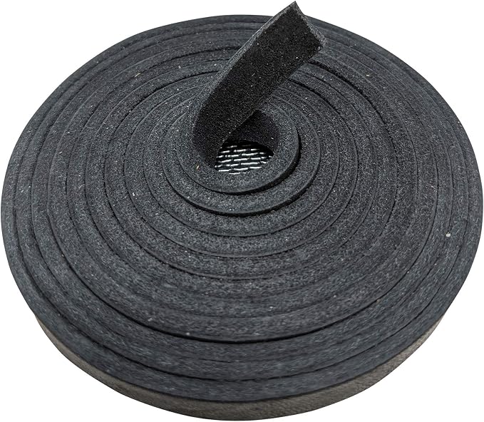 TOFL 3/8" Wide Flat Leather Cord – 72" (6 Feet) Long × 1/8" Thick (7-8oz) | Real Cowhide Leather Strips for Crafts | Black