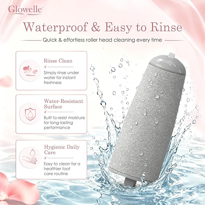 Glowelle Pedicures Replacement Heads for Flaweless Pedi Electric Foot File Replacements Bits, Electric Callus Remover Grinders Replacement Roller Heads (Fit Most Similar Model)