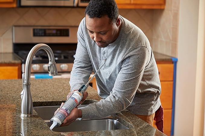 GE Sealants & Adhesives GE612 Tub & Tile Silicone 1 Sealant, 10.1oz, Clear (Pack of 3)