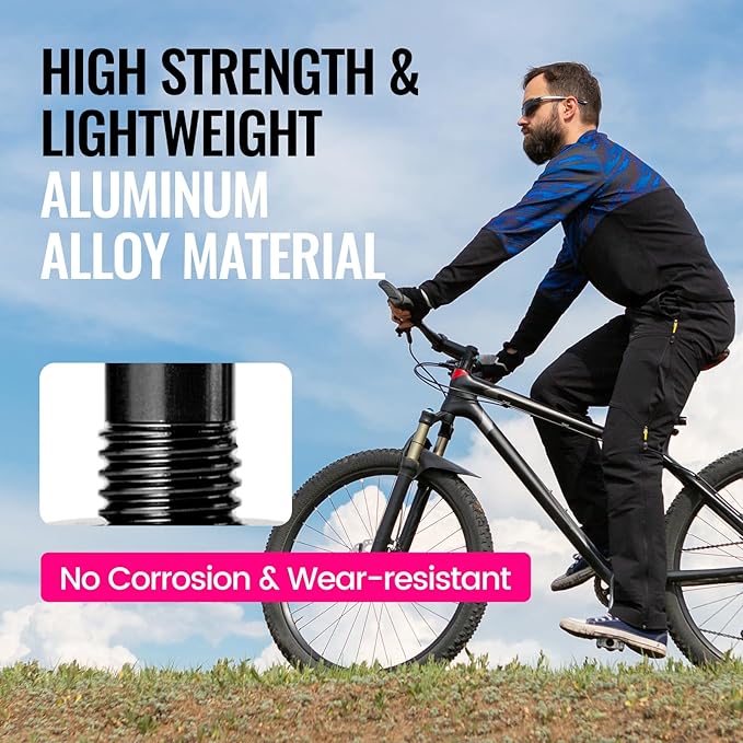 RideNow Tubeless Presta Valve Stems, 65mm Super Light Alloy Presta Tubeless Valve Stem Kit with Valve Core Remover Tool and Valve Stem Caps, Multiple Color and Size Options(Pair),Black