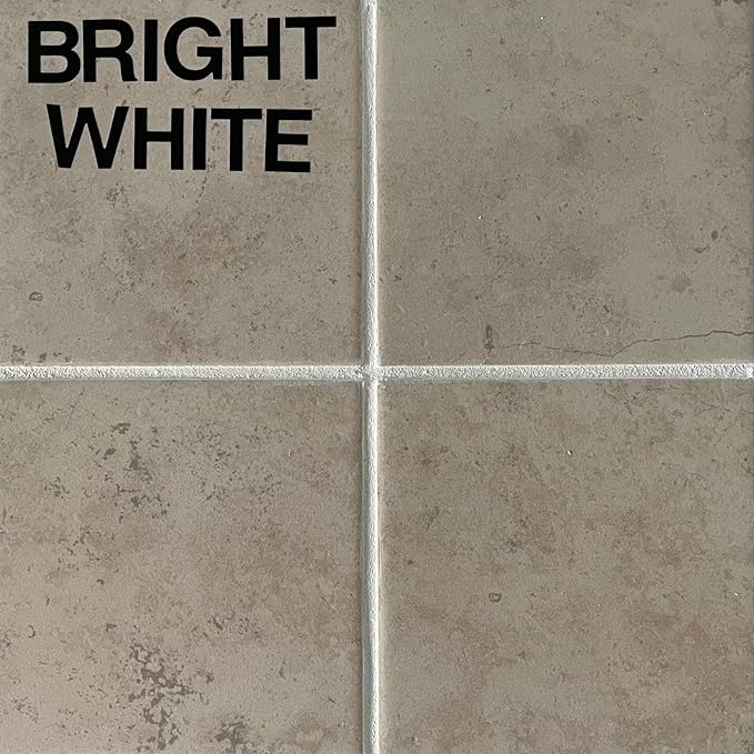 Kit - The Professional's Choice - Color and Seal Grout - Prevents Stains and Creates Easy to Clean Grout - 8oz Bottle, Wheel applicator, Brush applicator, and Scrub pad (White)