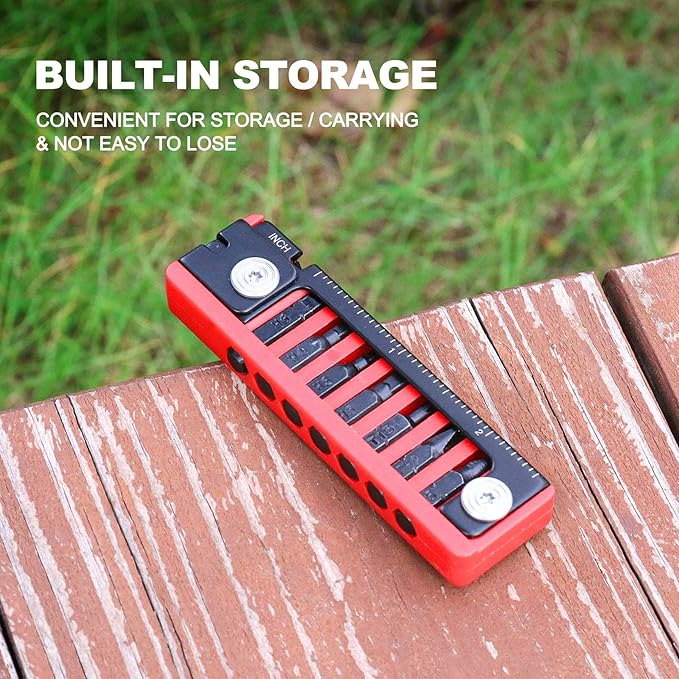 HAUTMEC 7 IN 1 Bike Multitool with Hex Wrenches, Screwdrivers, Ruler, Joint Levers, Key Ring for Bike Repair Tool Kit Christmas Gifts for Him Husband Birthday Gifts from Daughter Son Wife Kids,HT0420