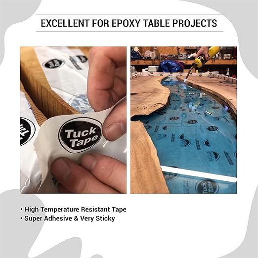 Tuck Tape Construction Sheathing Tape, Epoxy Resin Tape, 2.4 in x 180 ft (White)