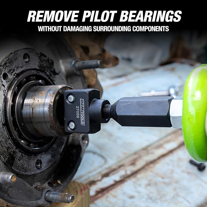 OEMTOOLS 27059 Pilot Bearing Puller Attachment For Slide Hammer, 2-Jaw Puller Pilot Bearing Removal Tool, Fits 5/8 x 18, 3/4 x 16 Thread Rods, Slide Hammer Extension Compatible With OEMTOOLS 27033