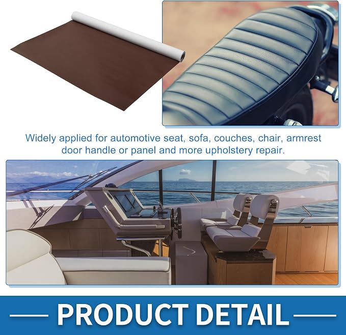 Self Adhesive Leather Repair Patch Strong Stickiness 19.6"x39" Leather Repair Tape PVC Faux Leather Red Brown 1 Pcs