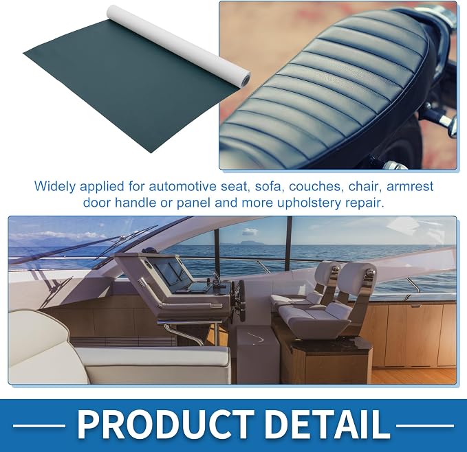 Self Adhesive Leather Repair Patch Strong Stickiness 60"x16" Leather Repair Tape PU Leather Deep Blue 1 Pcs