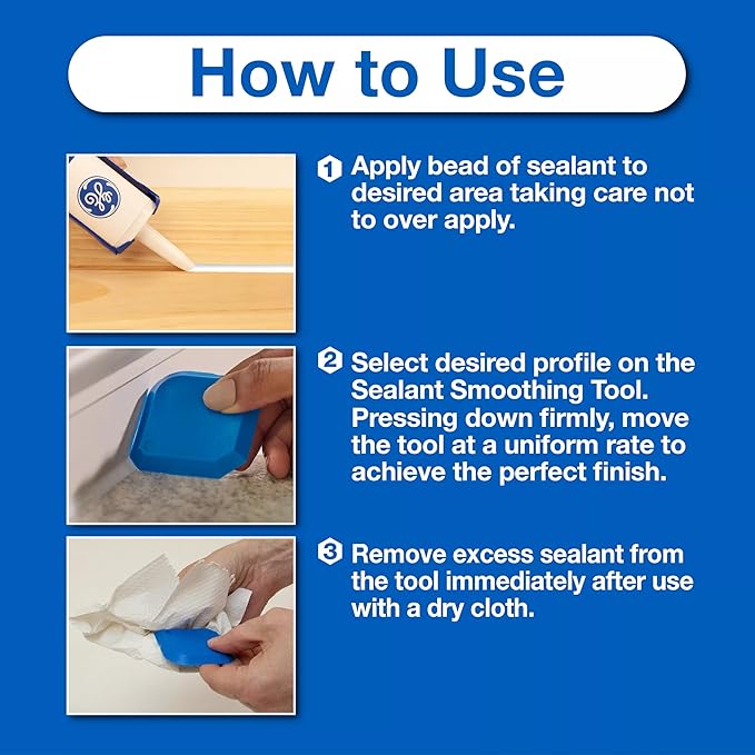GE Sealant Smoothing Tool, Blue, 1 Piece Tool, 1 Pack