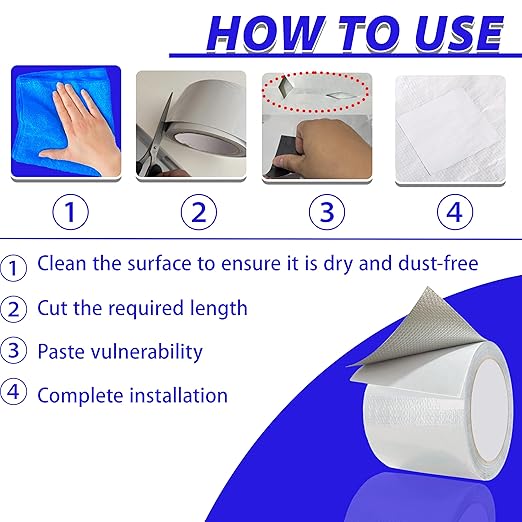 WaterproofRepair Tape for Fabric, 3.1IN x24.6FT, Heavy Duty Outdoor Repair Tape, for RV Roof, Tarp, Tent, Sail and Boat Cover Outdoor Repair Patch, Multipurpose Awning Repair Tape (White)