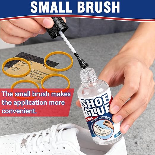 Shoe Glue, 30 g Clear Super Glue for Shoe Repair, Fast Curing & Waterproof Adhesive for Repairing Boots, Sneakers, Heels, Hiking Shoes, Leather Handbags and More