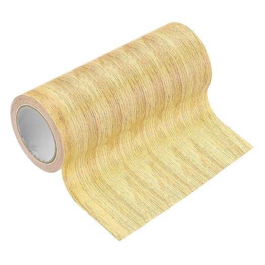 PATIKIL Wood Grain Tape 6" x 15 Ft, Self-Adhesive Wood Texture Repair Tape Realistic Wooden Effect Patch for Furniture Cabinets Floor Walls,Yellow Oak