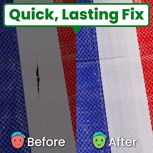 Awning Covers & Tarp Repair Tape - Waterproof Self Adhesive Patch Repair Kit | Patch Tapes for Awnings, Outdoor Canopies, Patio Window Awnings, Gazebos, Tents, RV, Canvas, Boat Covers (Transparent 5")