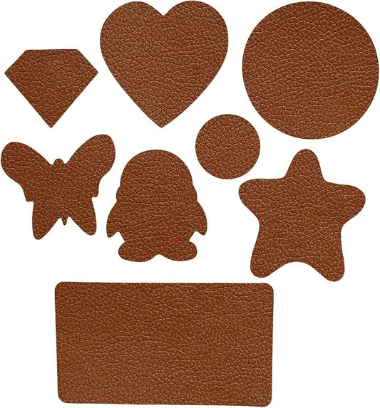 8 Pieces of Self-Adhesive Leather Repair Patches Tape Stickers for Sofas, Bags,Furniture,Car Seats,Waterproof and wear-Resistant (Brown)