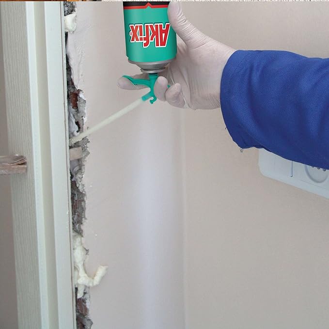 Akfix 805 Gap Filler Expanding Foam Sealant (2x12 Oz.)- Gaps and Cracks Spray Insulation Can, Waterproof Sealant with Straw, Polyurethane Expanding Foam for Window and Door | 12 Oz. 2 Pack