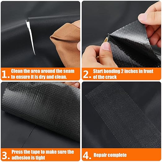 RV Underbelly Tape 4" x 50Ft, Permanent Waterproof Adhesive Repair Tape for Mobile Home Camper Travel Trailer, Wear-Resistant Fabric for Tears Holes Cuts – Strong Sealing for Motorhome & RV