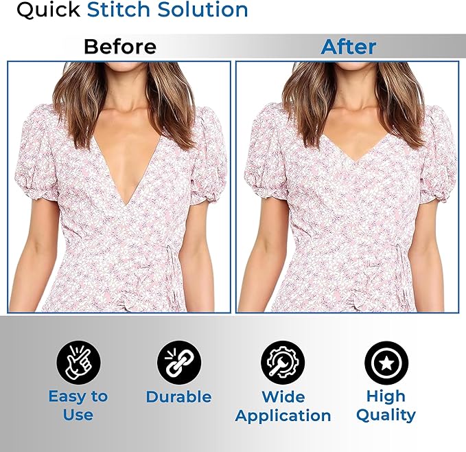 Stitch Gun for Clothes (Quick Fix Tool, Not a Sewing Machine), Handheld Clothing Tag Gun for Quick Clothing Repairs Includes 6 Needles, 1000 Black & 1000 White Fasteners (Blue)