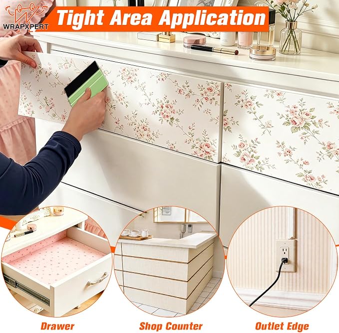 WRAPXPERT Wallpaper Tools, Wallpaper Kit Smoothing Tools for Peel and Stick, Wallpaper Installation Kits for Wallpaper Hanging, Contact Paper, Bathroom, Vinyl Backsplash Tile, Window Film Applying