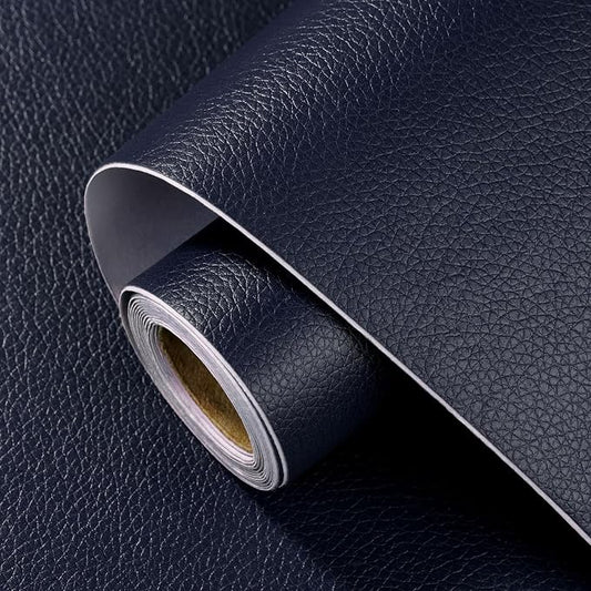 Leather Repair Patch 15.7x240 inch Large Self-Adhesive Leather Repair Tape Vinyl Leather Repair Kit for Sofa Car Seats Chairs Shoes Bags Damaged Leather Furniture (Navy Blue)