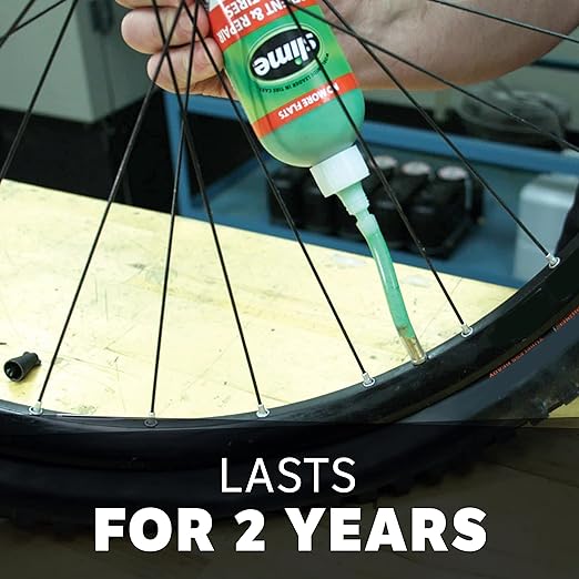 Slime 10003-6PK Bike Tube Puncture Repair Sealant, Prevent and Repair, Suitable for All Bicycles, Non-Toxic, Eco-Friendly, 6 x 8oz Bottle