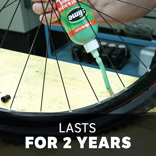Slime 10003 Bike Tube Puncture Repair Sealant, Prevent and Repair, Suitable for All Bicycles, Non-Toxic, Eco-Friendly, 8oz Bottle