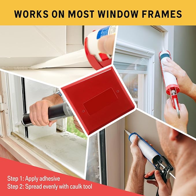 Feekoon Plate Glass Lifting Tool & Silicone Caulk Finishing Set, Window Glazing Positioning and Caulk Shaping Tools, for Window, Door & Panel Installation