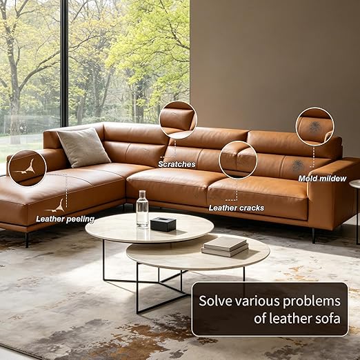 BSZHTECH Leather Repair Tape Self-Adhesive Leather Repair Patch for Couch Furniture Sofas Car Seats Advanced PU Vinyl Leather Repair Kit(Coffee, 3.9X79 inch)