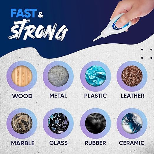 CA Glue Thick Viscosity Kit (3x1.75 oz.) Cyanoacrylate Glue, Heavy-Duty Super Glue for Gap-Filling, Wood, Metal, Plastic, Furniture Repair, High-Strength Adhesive for Vertical and Overhead Surfaces
