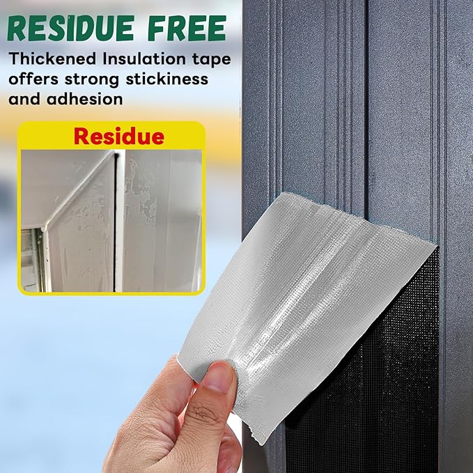 Window Sealing Tape, Window AC Insulation Air Conditioner Sealing Around Frame, 3 inch X 65.5 FT, Blocker for Cold Heat Air, Waterproof Tape for Repair, Heavy Duty No Residue (Black)