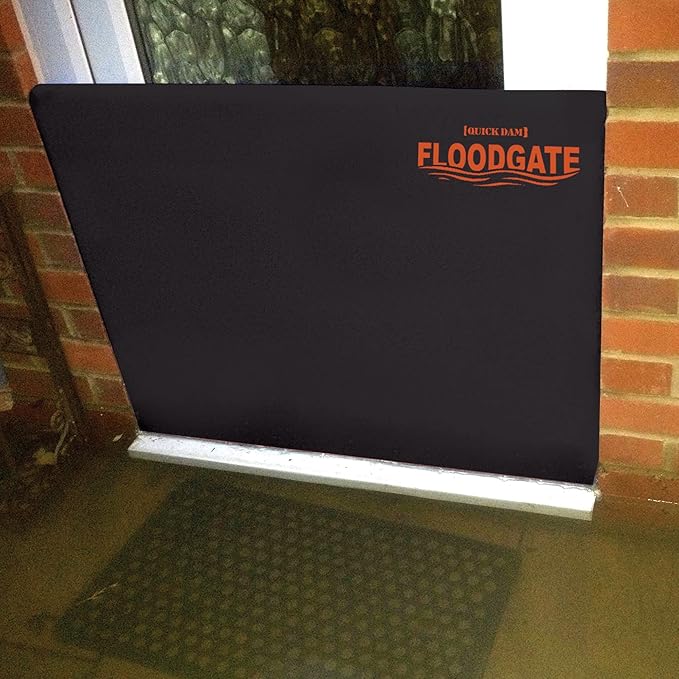 Quick Dam QDFG35 FloodGate, Doorway Flood Guard, 35in-40in Openings, 35" to 40", Black/Orange