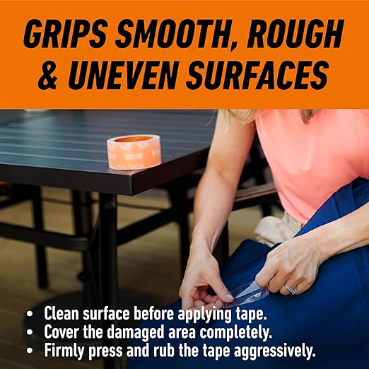 Gorilla Crystal Clear Tape, 1.88” x 18 yd (Pack of 1) - Weather Resistant for Indoor or Outdoor Projects and Repairs